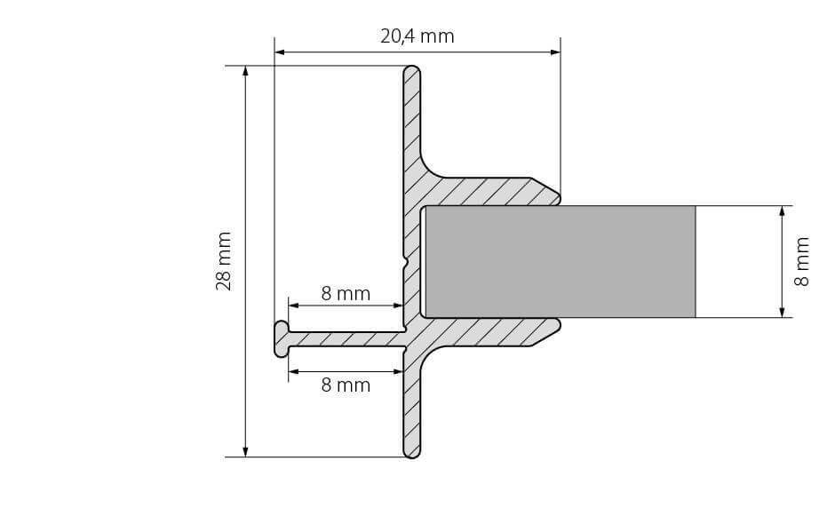 Профиль Arlight TOP-GLASS8-2D-2000 016976