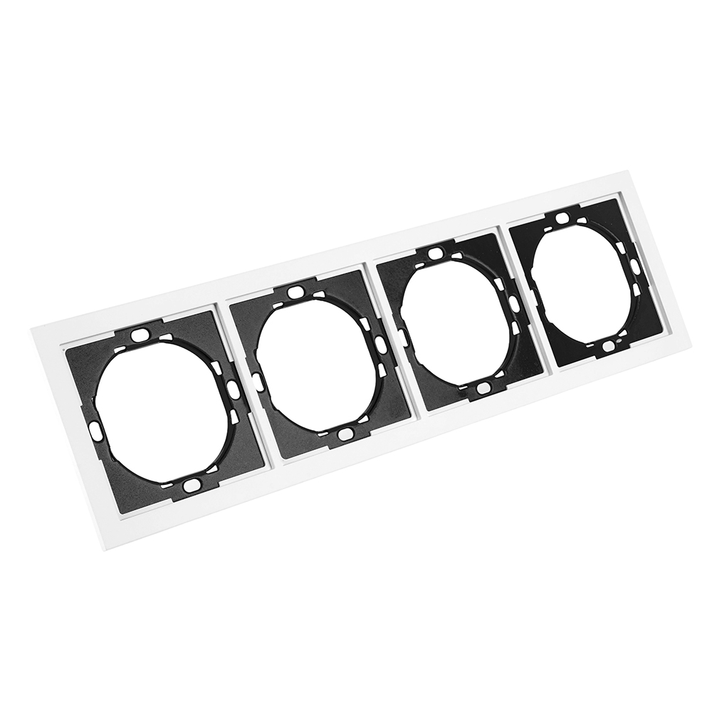 Рамка 4-местная Stekker Мия PFR00-3004-01 белая магнолия 50459