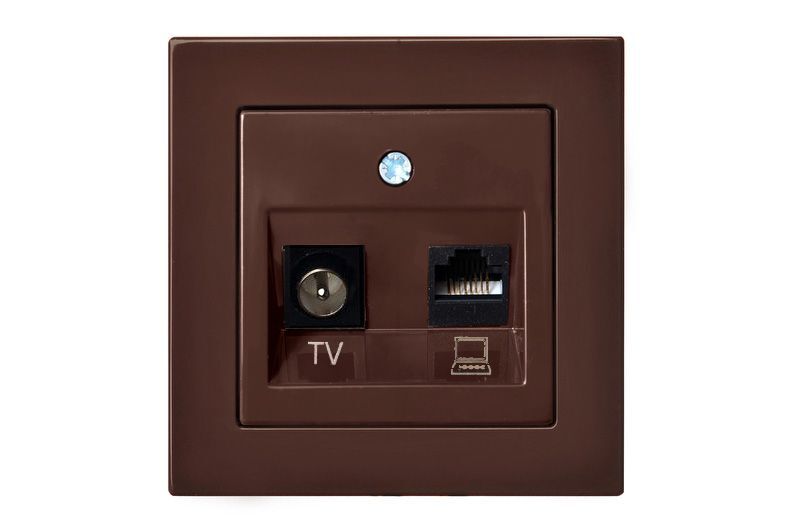 Розетка телевизионная и компьютерная (TV+Rj45) Liregus Epsilon 28-143