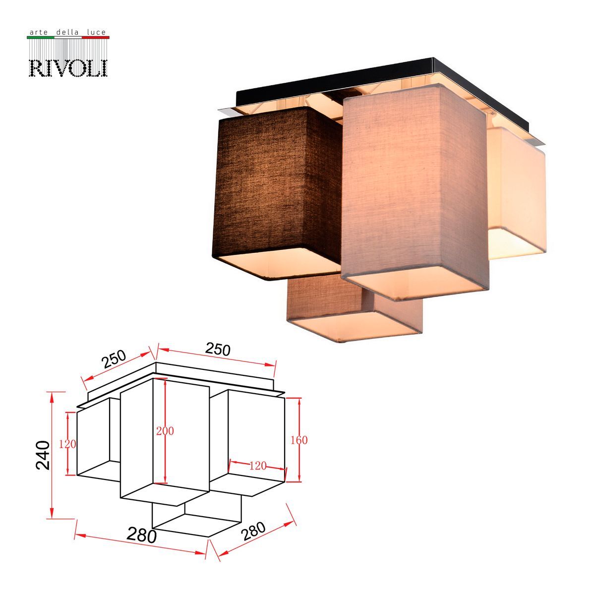 Потолочная люстра Rivoli Inclementia 3120-304 Б0054993