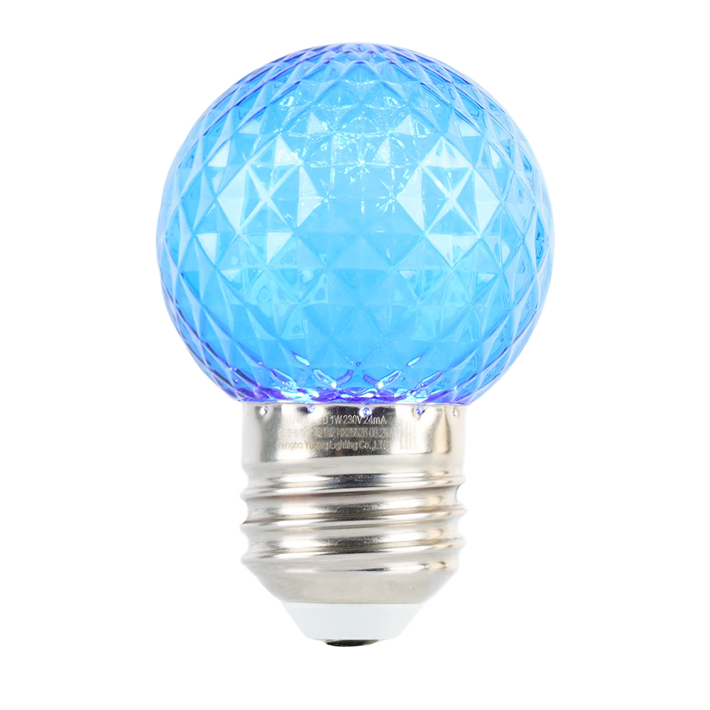 Лампа светодиодная Feron LB-385 шар синий прозрачный E27 1W 230V 52162