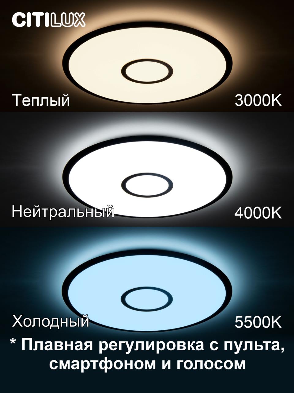 Потолочная люстра Citilux Старлайт Смарт CL703A65G