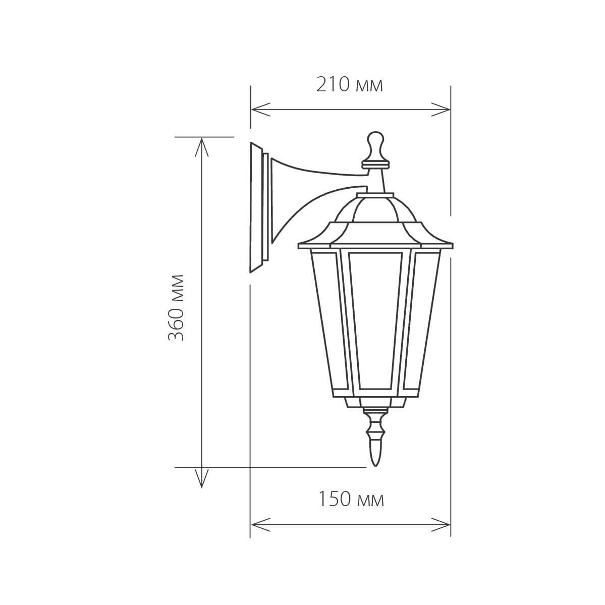Уличный настеный светильник Elektrostandard 1004D черное золото 4690389085680 a035744
