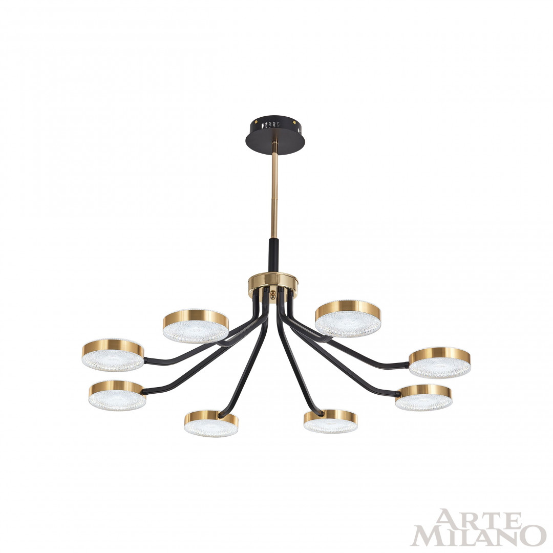 Люстра на штанге Arte Milano Ferrara 276079/8 BK/GD