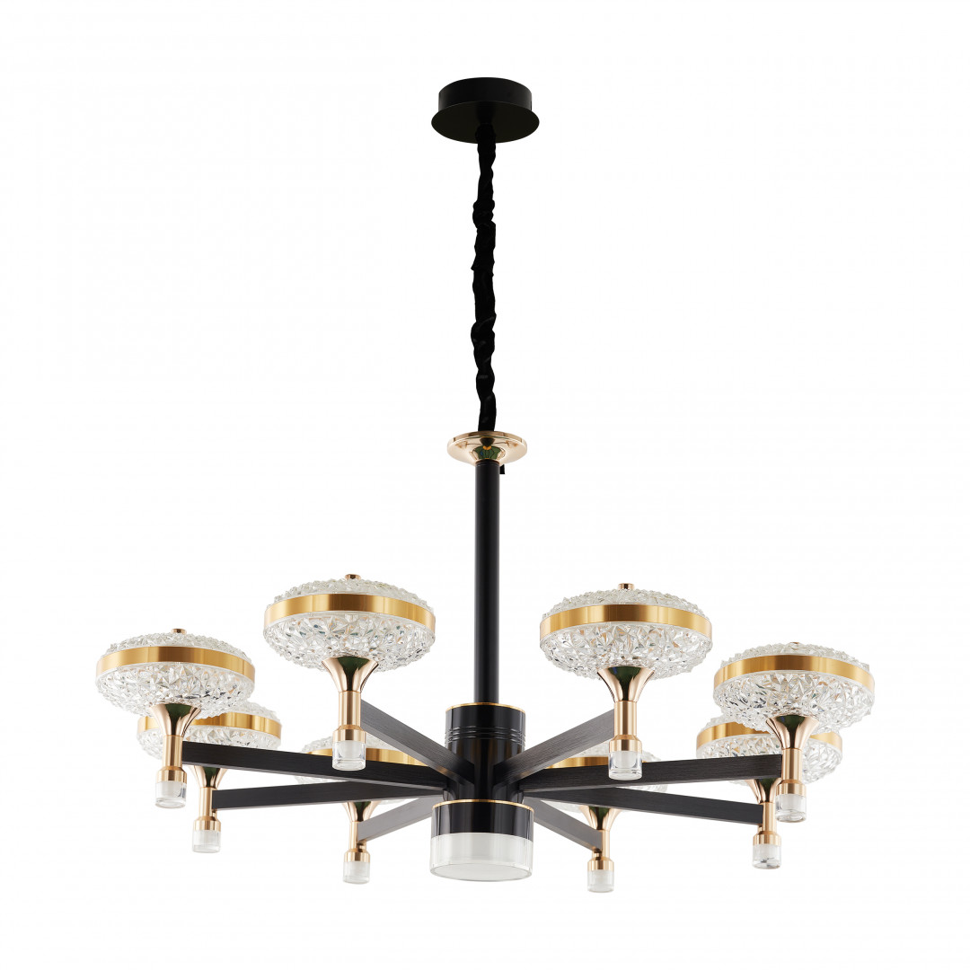 Подвесная светодиодная люстра Arte Milano Ferrara 273059/8 BK/GD