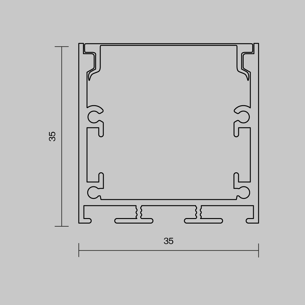 Алюминиевый профиль накладной-подвесной Maytoni Led Strip ALM-3535BT-B-2M 633003