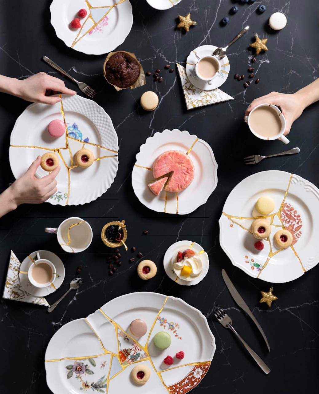Десертная тарелка Seletti Kintsugi 9601