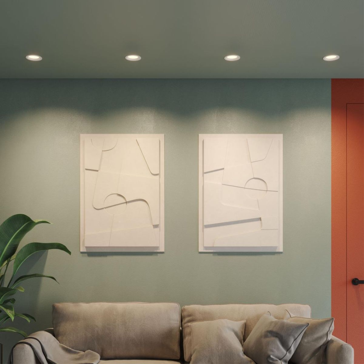 Встраиваемый светильник с переключателем цветовой температуры и угла рассеивания Novotech Wir Fluo 359842