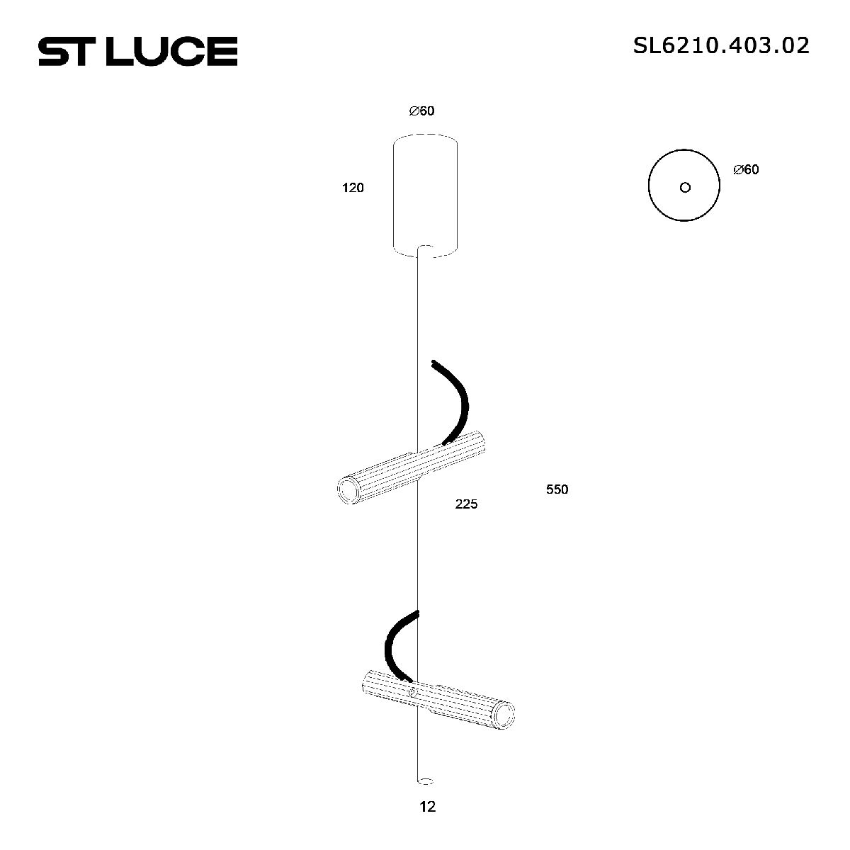 Потолочный led светильник ST Luce Lilt SL6210.403.02