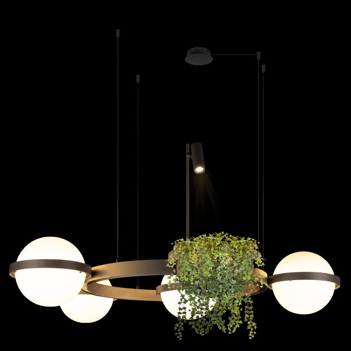 Подвесная люстра шар Loft IT Jardin 10121/4 Dark grey