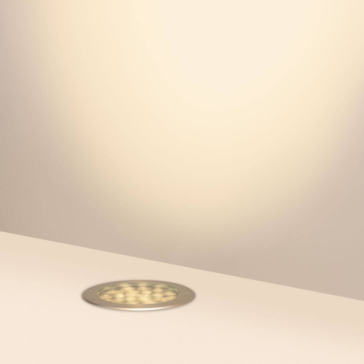 Ландшафтный светодиодный светильник Arlight LTD-DAFNA-GROUND-R260-48W Warm3000 (SL, 35 deg, 230V) (IP67 Металл) 061288