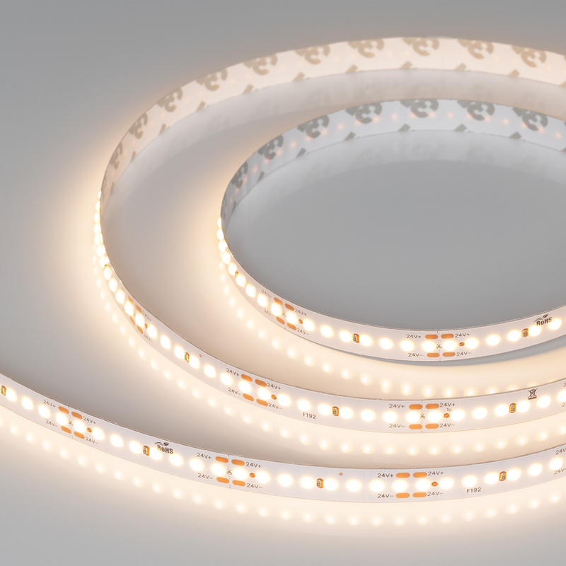 Светодиодная лента Arlight COB-X192-10mm 24V Warm3000 (14.4 W/m, IP20, DOT, 5m) 036840