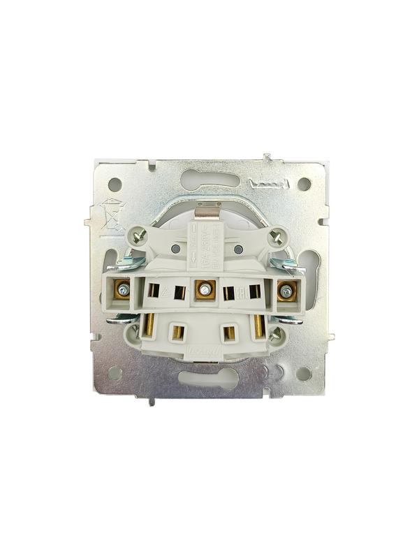 Розетка с/з ПБТ белая безвинтовой зажим/клемма Lezard Zima 704-0288-122BQC