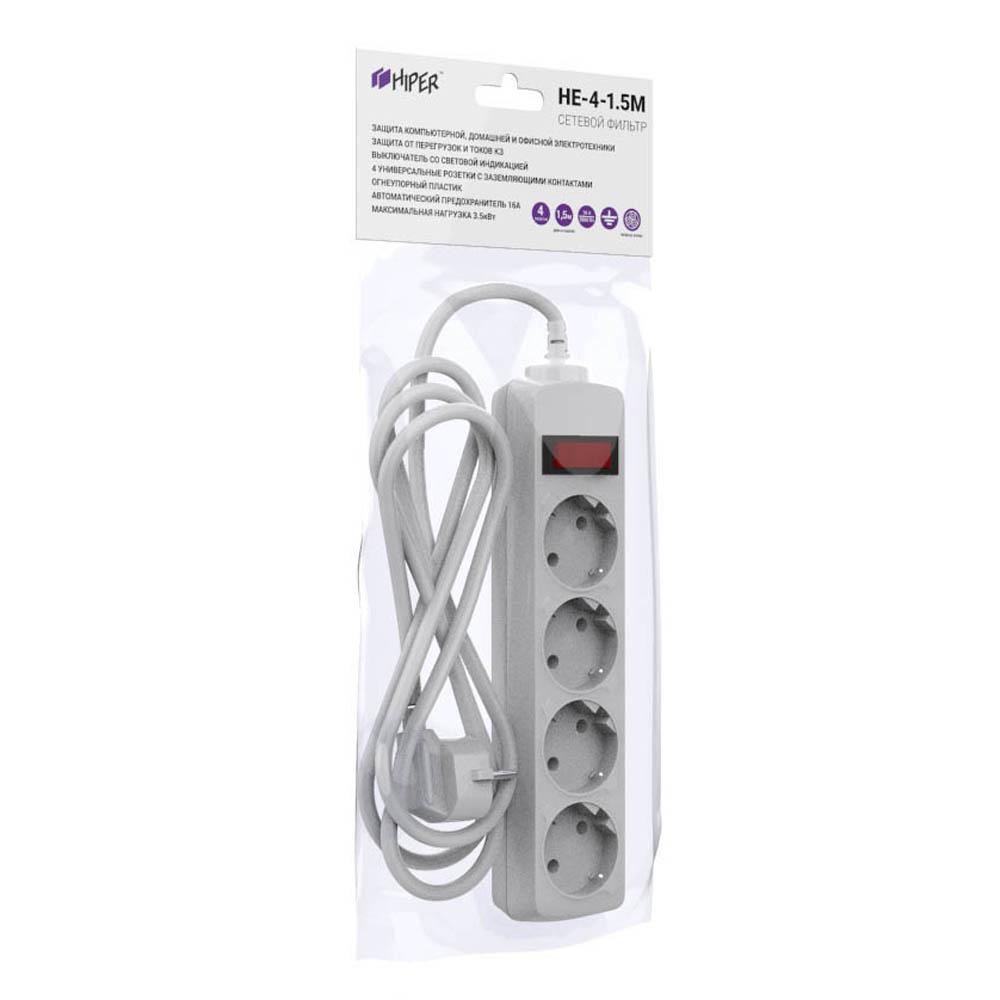 Сетевой фильтр Hiper Optimal HE-4-1.5M