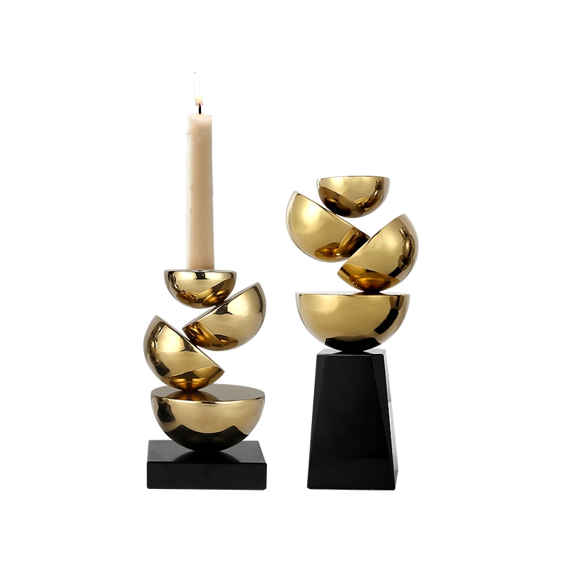 Подсвечник ArtHomeDecor Fragment 6933 L GD BK