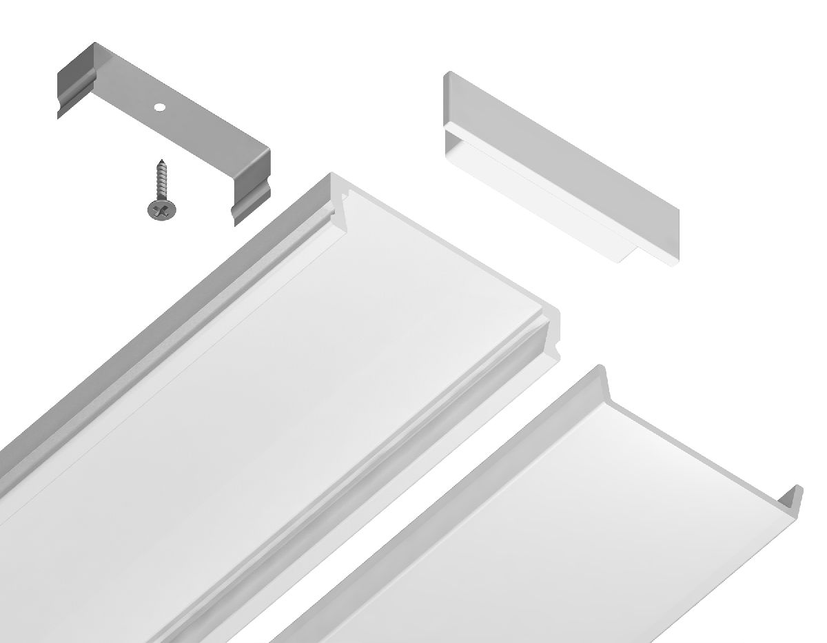 Алюминиевый накладной профиль Ambrella Light Alum Profile GP1800WH