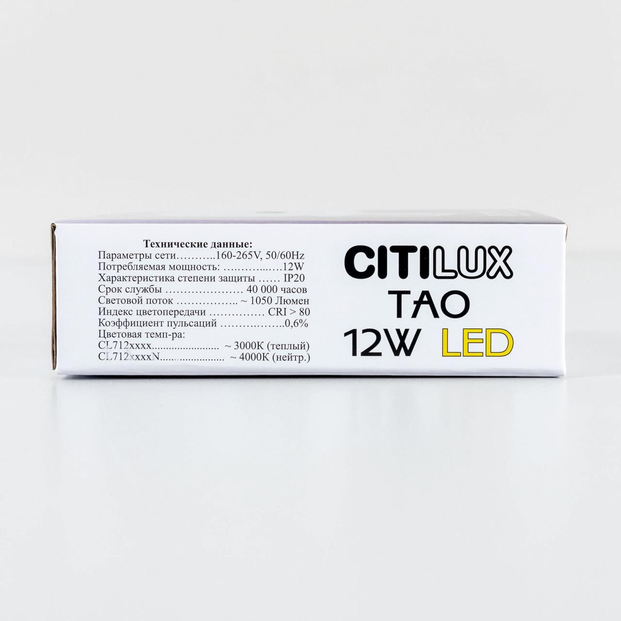 Накладной светодиодный светильник Citilux Тао CL712120N в Москве