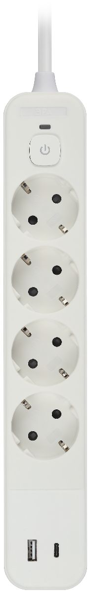 Сетевой фильтр Эра USF-4es-3m-2xUSBAC-W Б0059573