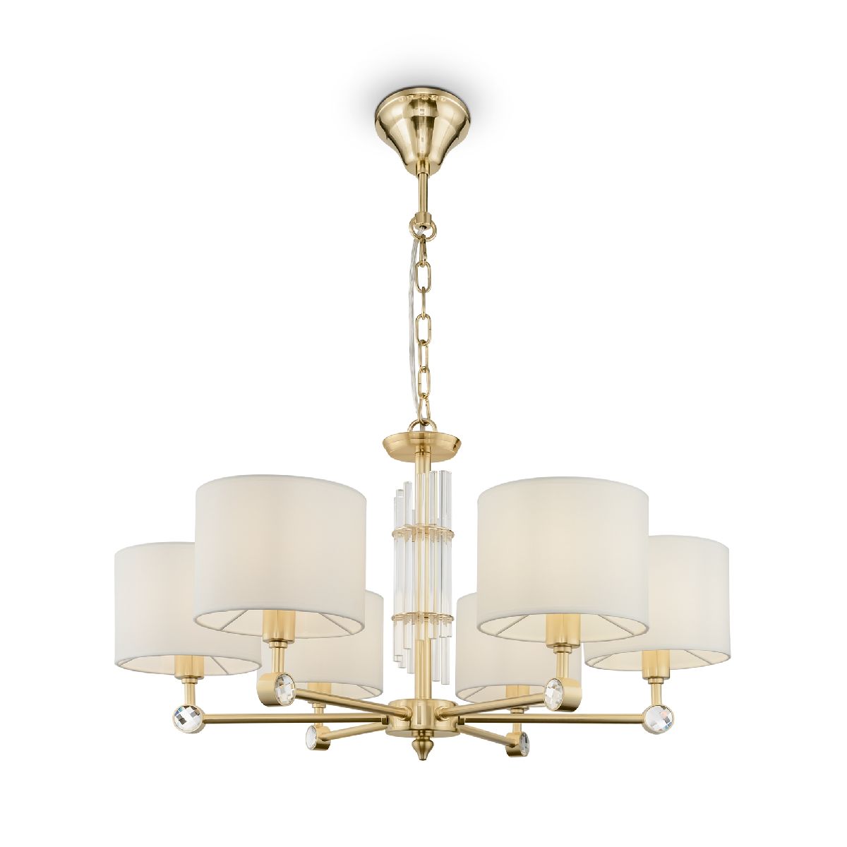 Подвесная люстра с абажуром из ткани Maytoni Alloro MOD088PL-06BS