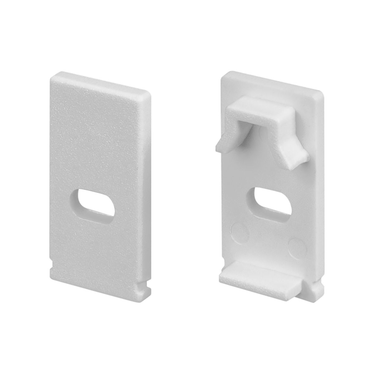 Заглушка 2шт Arlight LINE-1019 SILVER с отверстием (Пластик) 060436