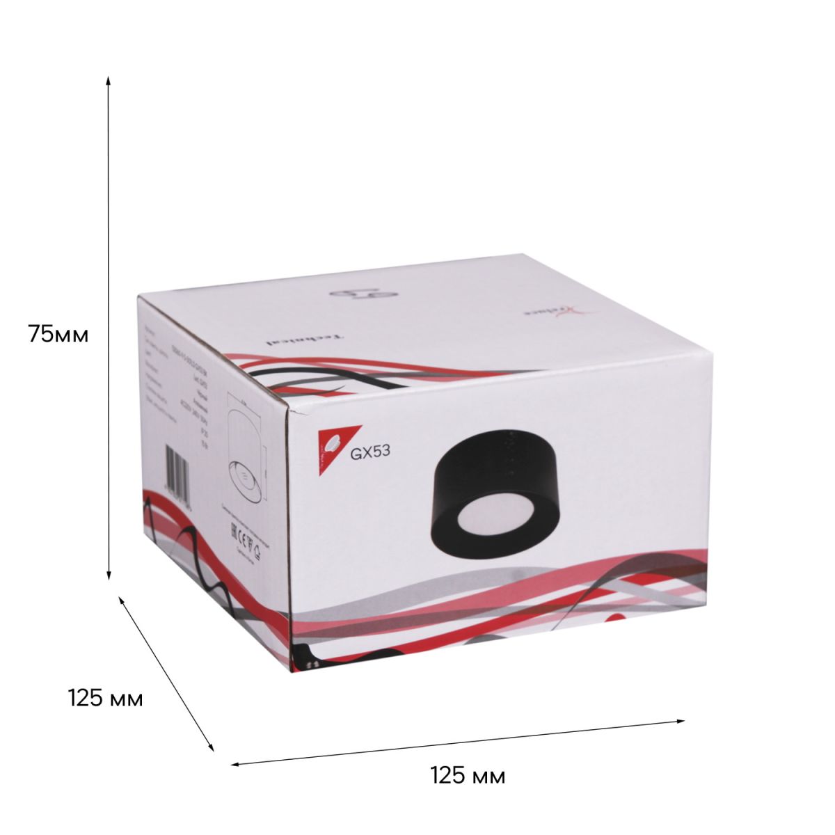 Накладной светильник Reluce 53060-9.5-001LD GX53 BK