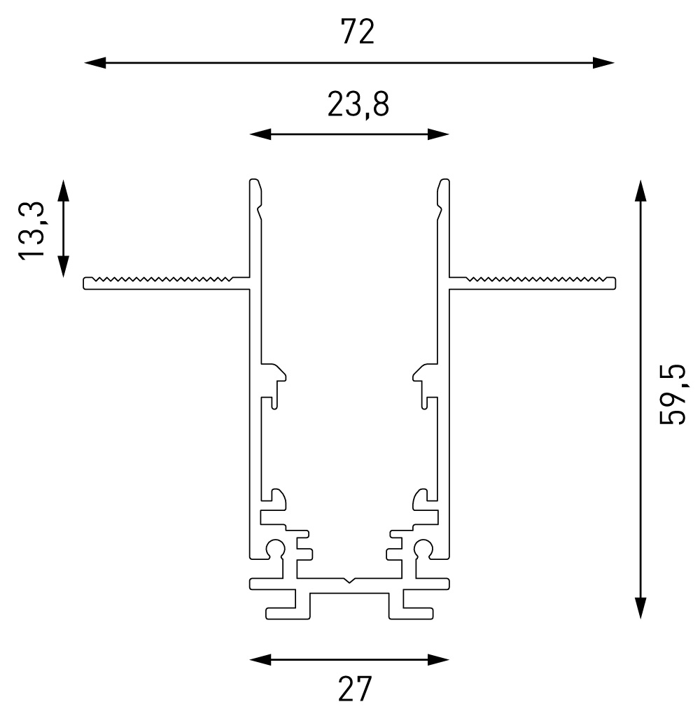 Шинопровод магнитный встраиваемый Lumker SY-LINK-20T1-2.5-WH 019267