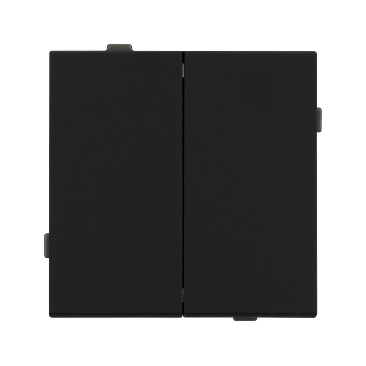 Механизм выключателя двухклавишный проходной Arlight SWT-TENDO-MKP2-SFPL-BK (230V, 10A) 054553