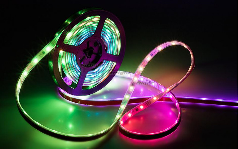Светодиодная лента Arlight SPI-5000P-AM 12V RGB (5060, 150 LED x3, 1804) 021228