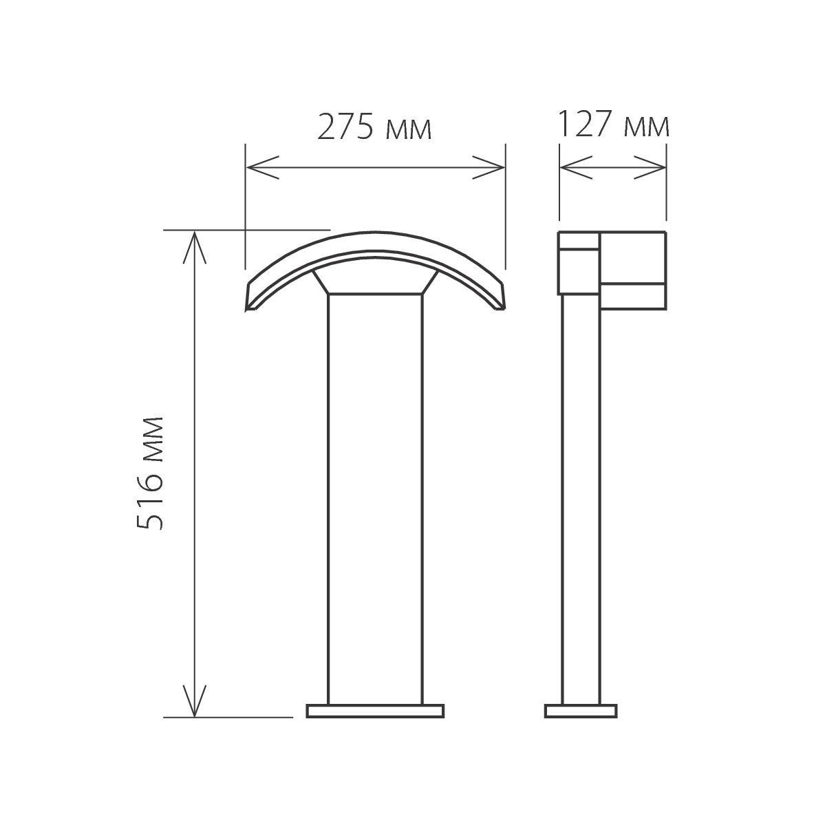 Уличный светодиодный светильник Elektrostandard 1677 Techno LED черный Asteria F 4690389086144