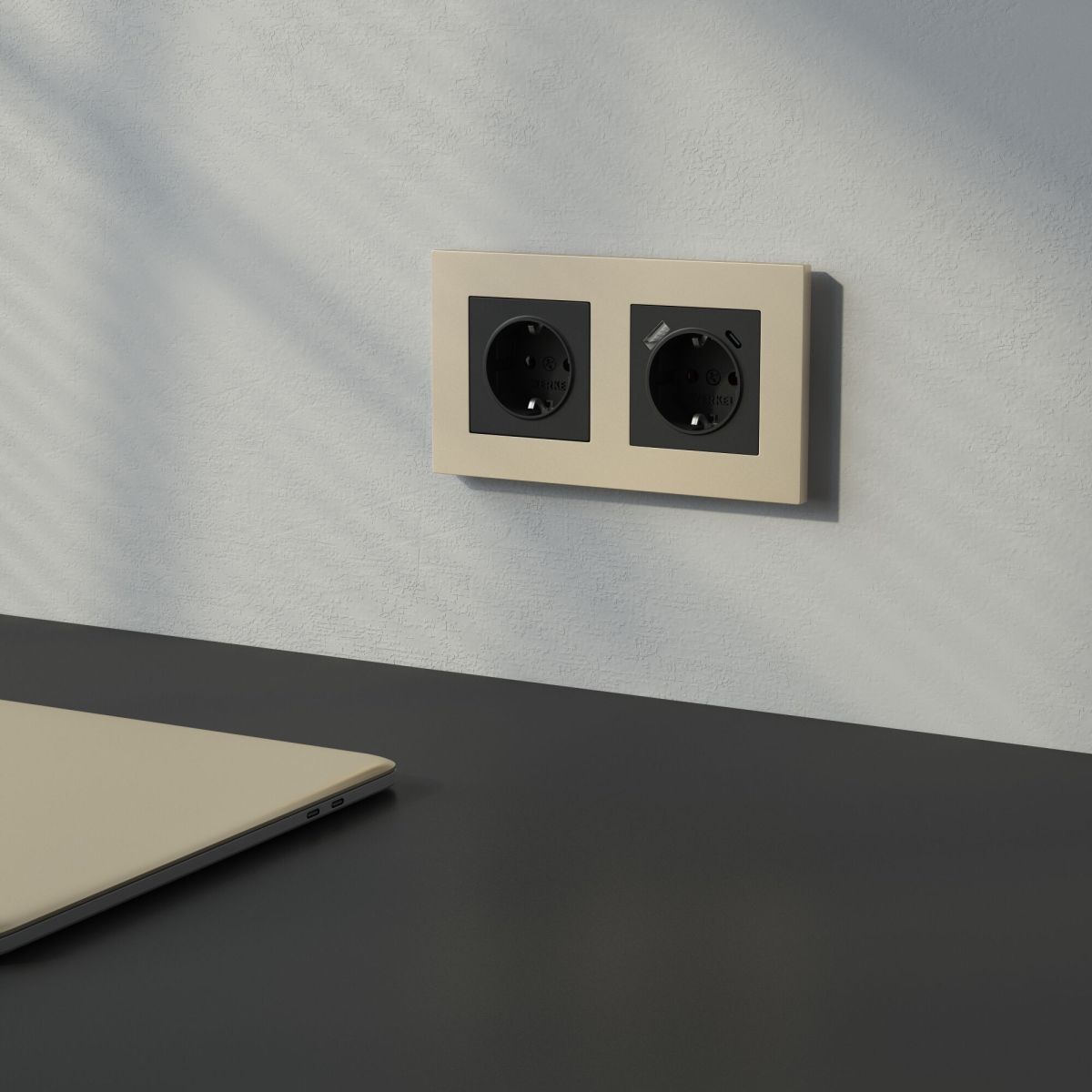 Рамка на 2 поста Werkel Slab (шампань софт) W0022911 4690389218378 a071624