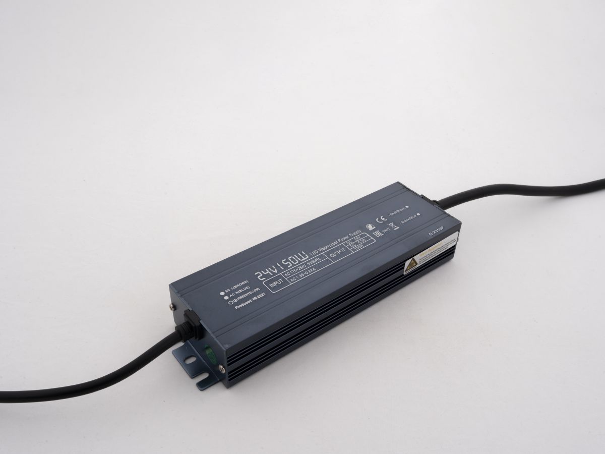 Блок питания LEDS POWER 150Вт 24В IP67 алюминий SLIM 003146