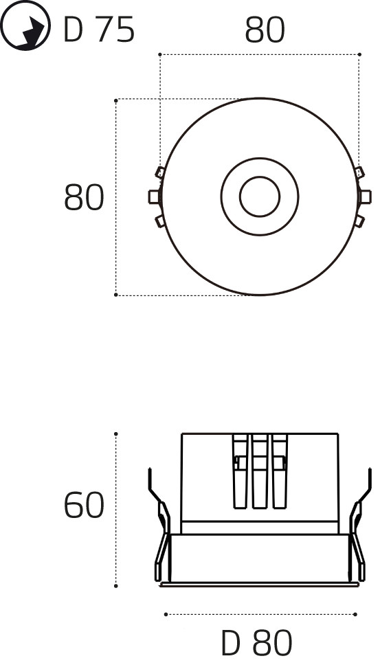 Встраиваемый влагозащищенный светильник Italline IT014-0208 nickel