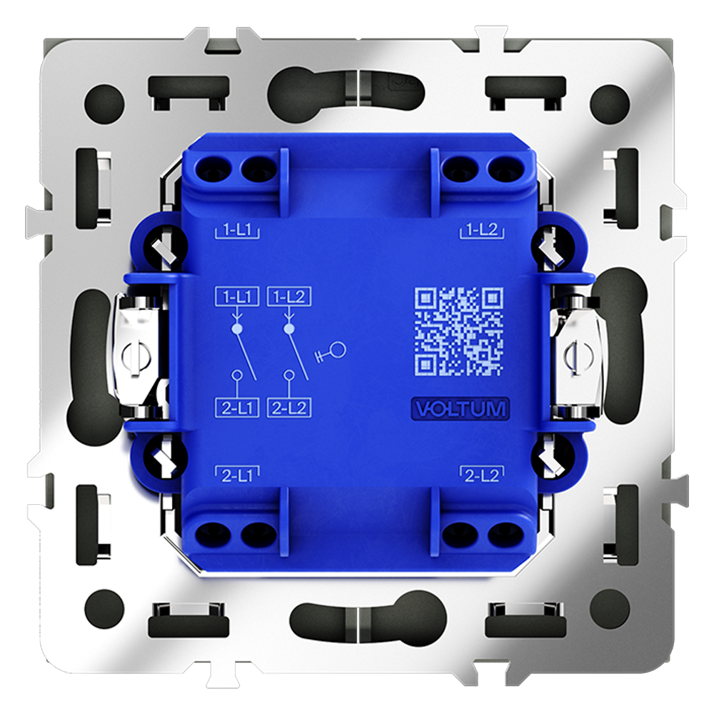 Выключатель двухклавишный Voltum S70 VLS020107