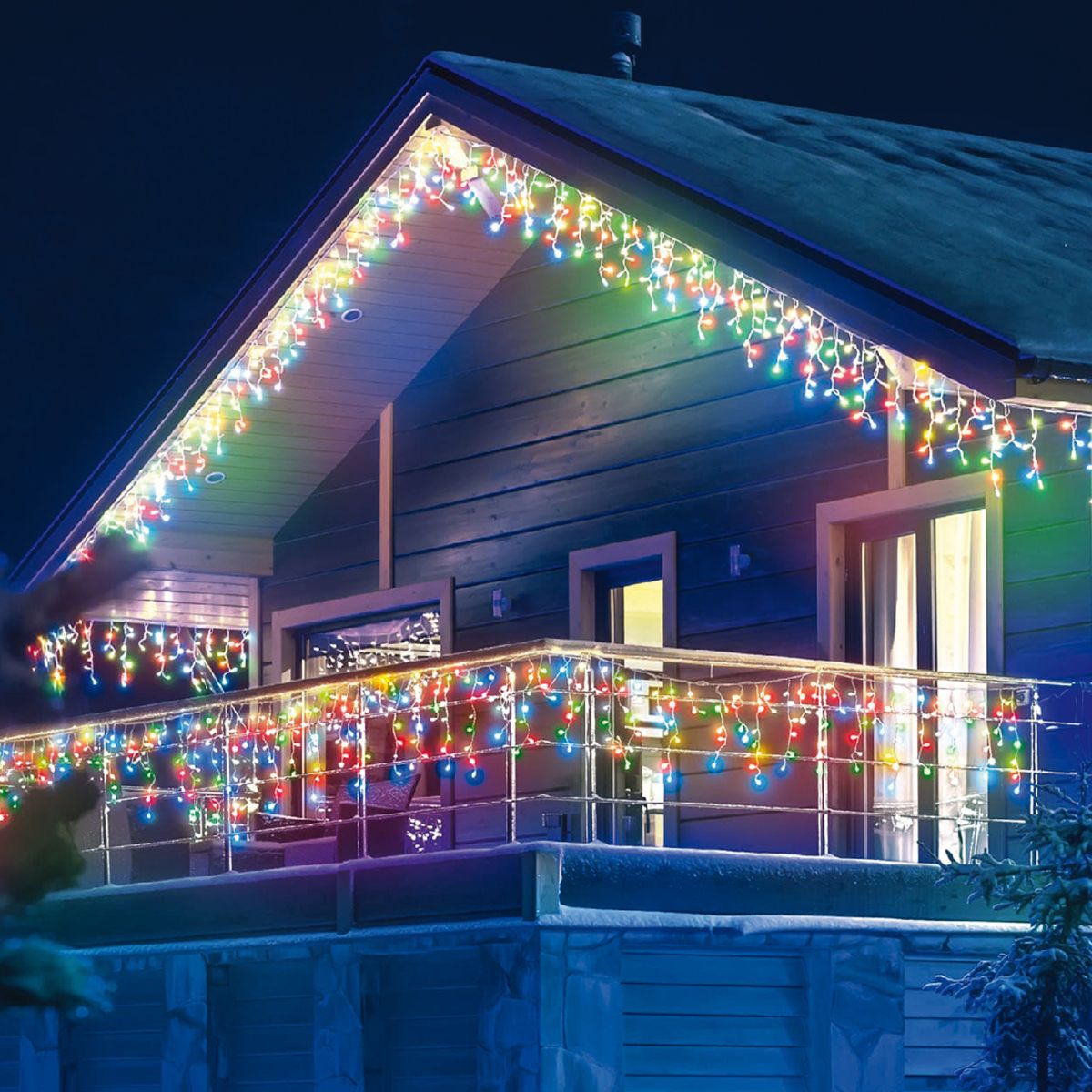 Гирлянда бахрома с эффектом мерцания Uniel ULD-B50006-880/TTK MULTI IP44 UL-00013125