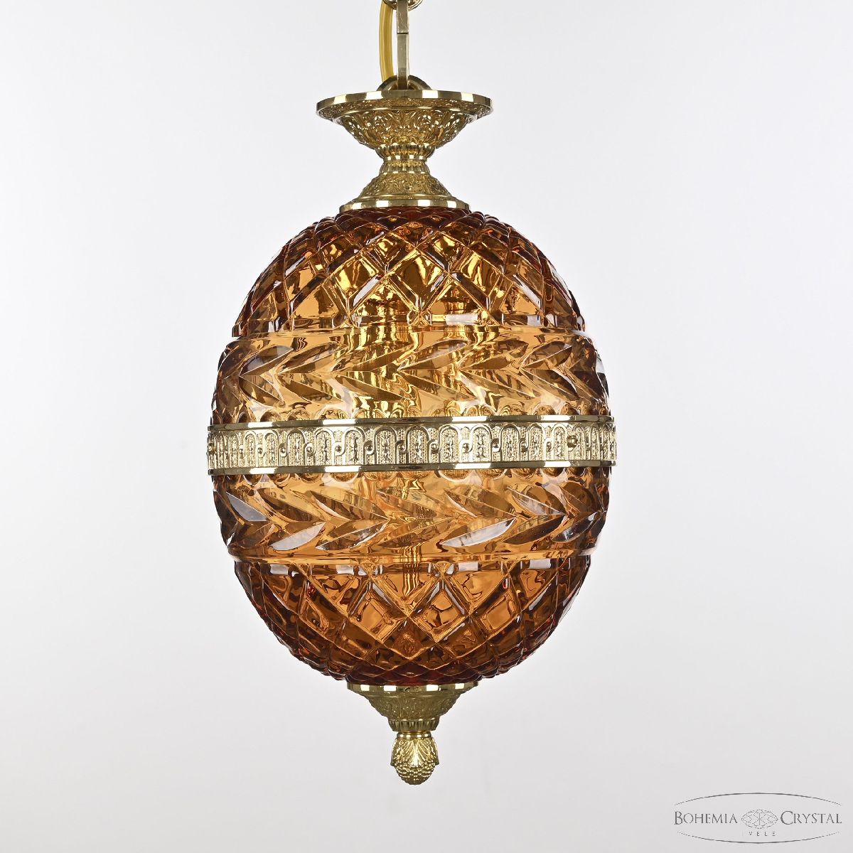 Подвесной светильник Bohemia Ivele Crystal 5680/18 G Amber/M-1F