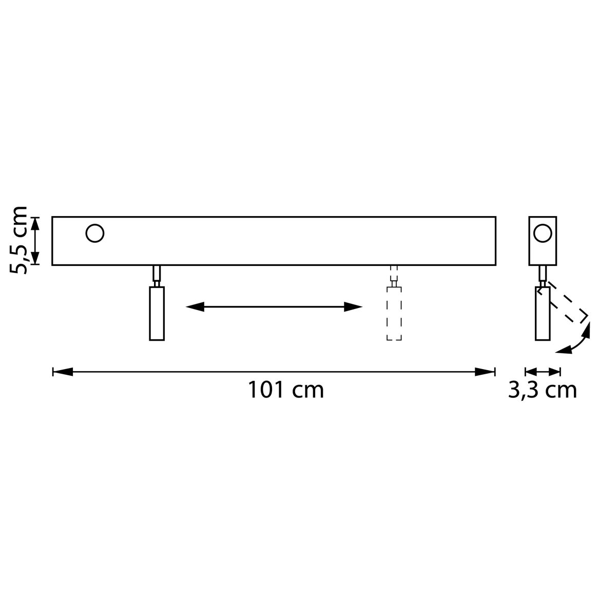 Настенный светильник бэк-лайт+спот-лайт Lightstar Fiume Spot 810647