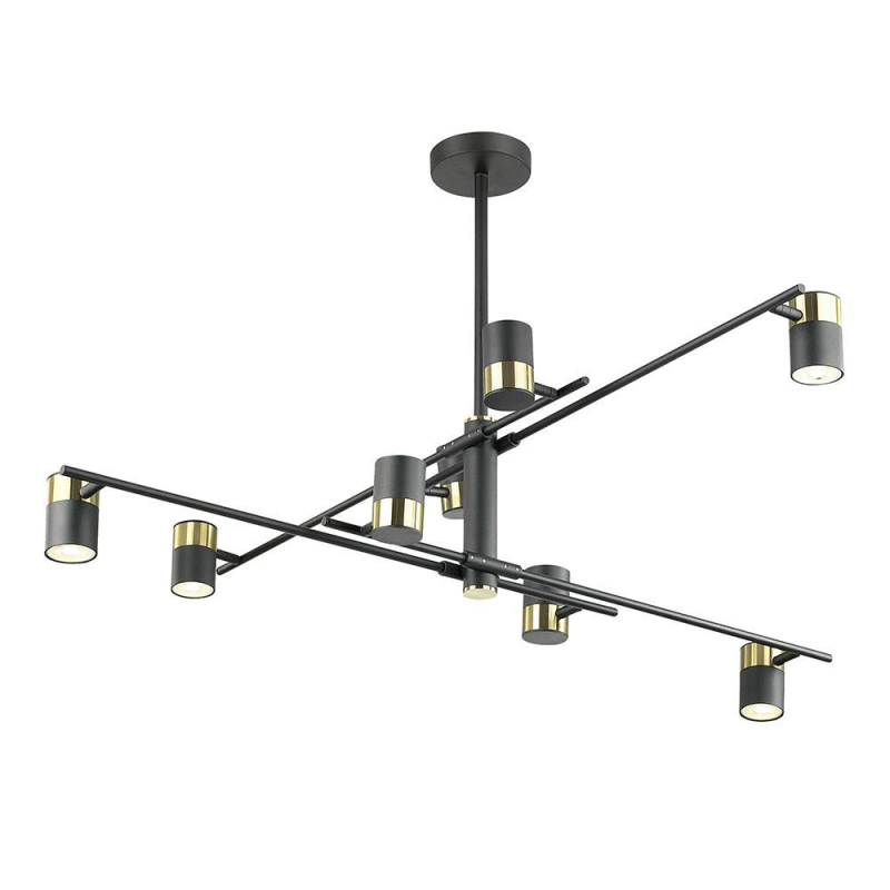 Подвесная люстра Lumien Hall Саурис LH8020/8P-BK-GD