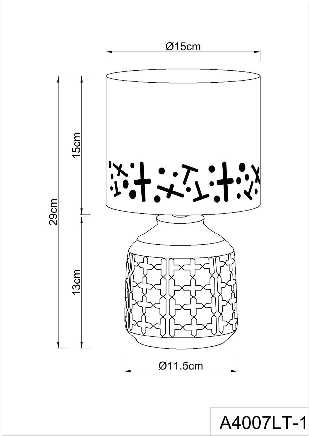 Настольная лампа Arte Lamp Bunda A4007LT-1GY