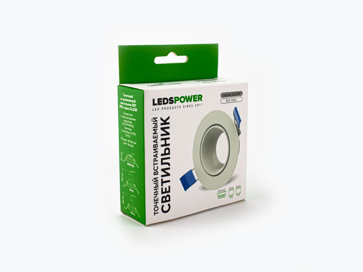 Точечный встраиваемый светильник LEDS POWER R01 PRO серия GLOW 007885