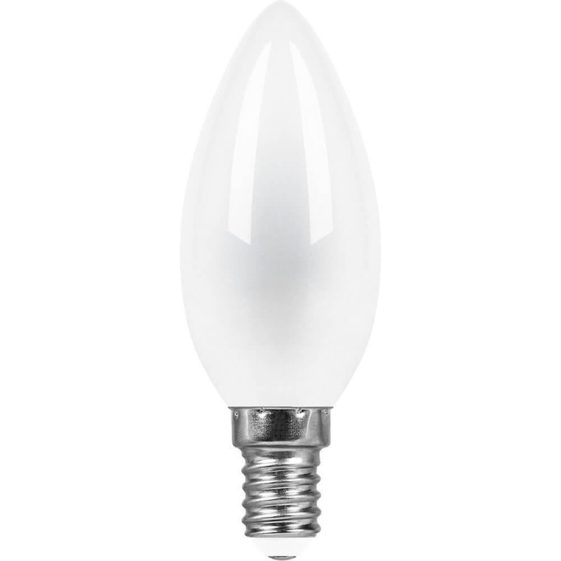 Лампа светодиодная Feron E14 9W 4000K Свеча Матовая LB-73 25957 УЦ