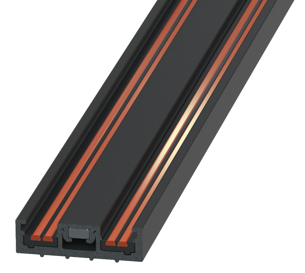 Ультратонкий накладной магнитный шинопровод iLedex Vision 4825-25/7-2000-BK