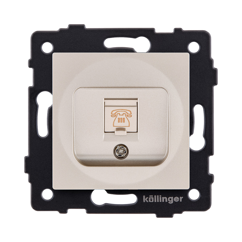 Розетка телефонная RJ11, золотой Kollinger REA-009GD для Aspekt, Eleganz, Reflex