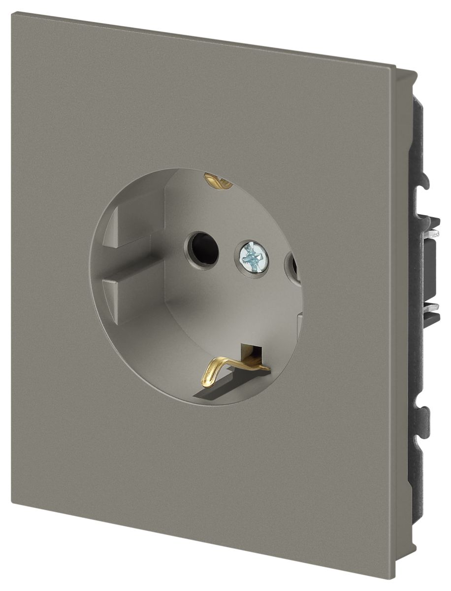 Розетка Эра Arktik 16-2102-07 с заземлением 2P+E Schuko со шторками 16А-250В титан Б0070430