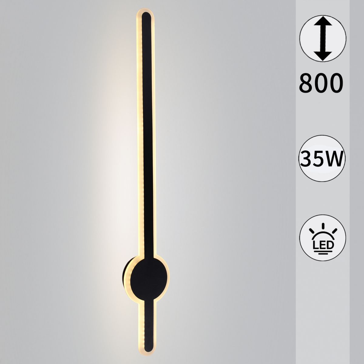 Настенный светильник Reluce 86230-9.2-001U LED35W BK