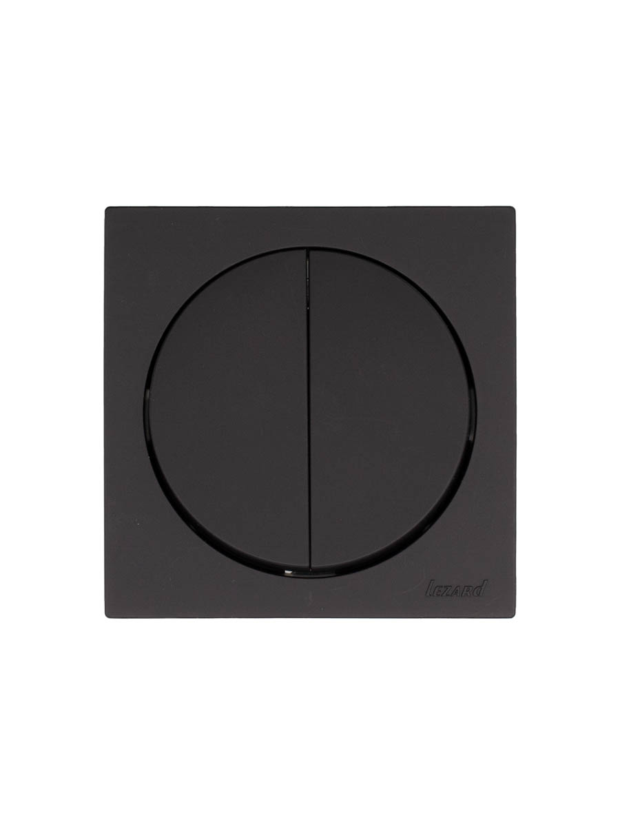 Выключатель двойной чёрный бархат Lezard Osen 743-4288-101