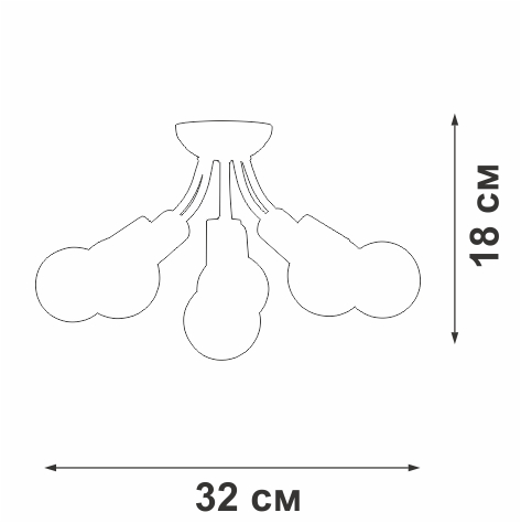 Потолочная люстра лофт Vitaluce V3927-1/6PL