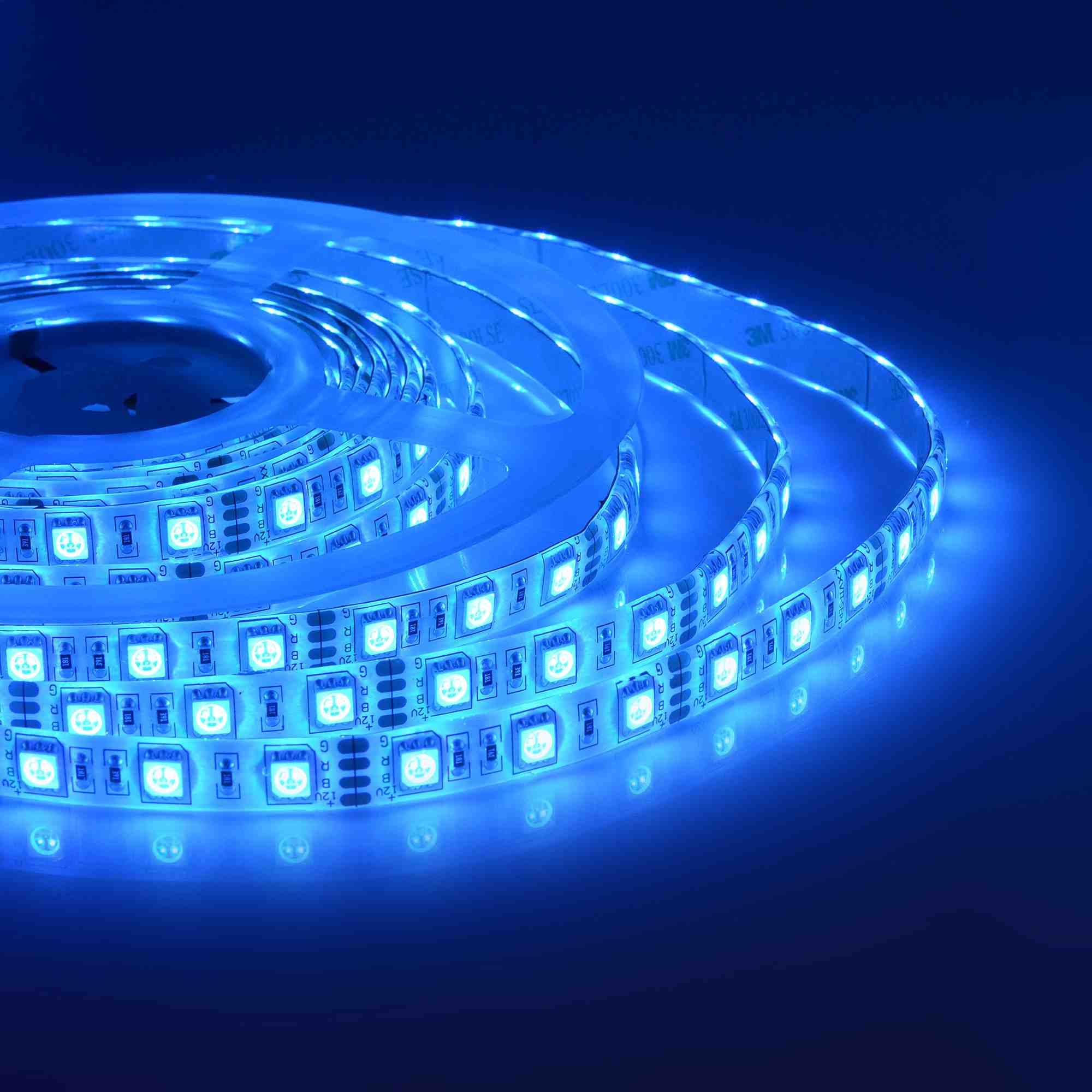 Светодиодная лента Apeyron 12В СТ 14,4Вт/м smd5050 60д/м IP65 5м RGB 12BL