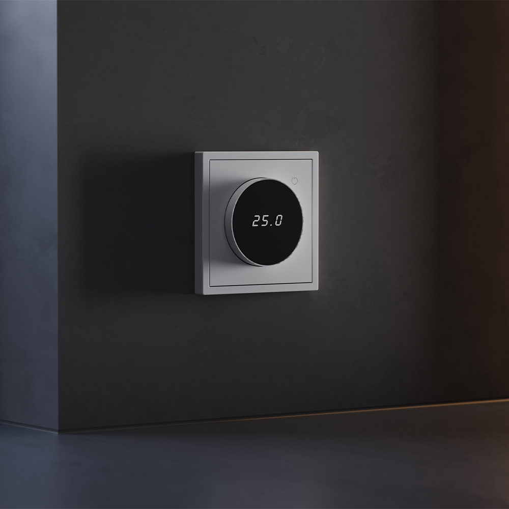 Терморегулятор электронный Voltum S70 с индикацией и датчиком, для теплого пола, (серый) VLS070116