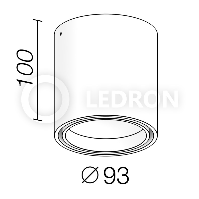 Накладной светильник LeDron KEA R ED-GU10 w/g 00000014637