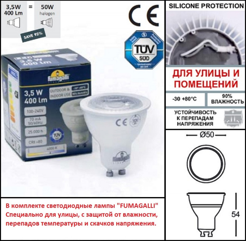 Тротуарный светильник Fumagalli 1F1.000.000.AXU1L